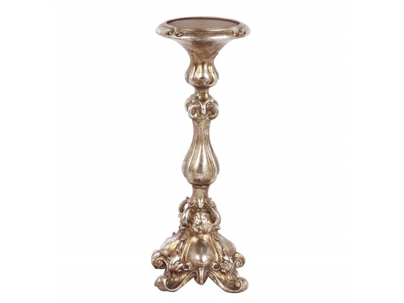 Kandelaar barok zilver 30 cm