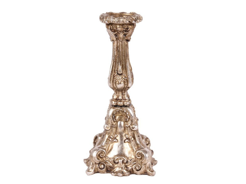 Kandelaar Baroque Vintage zilver 18CM