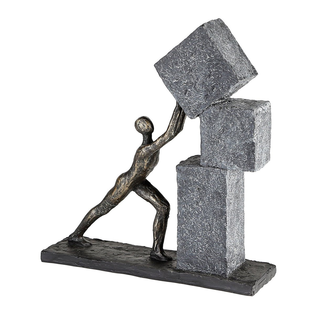 Polysculptuur "Stapelen" bronskleurig