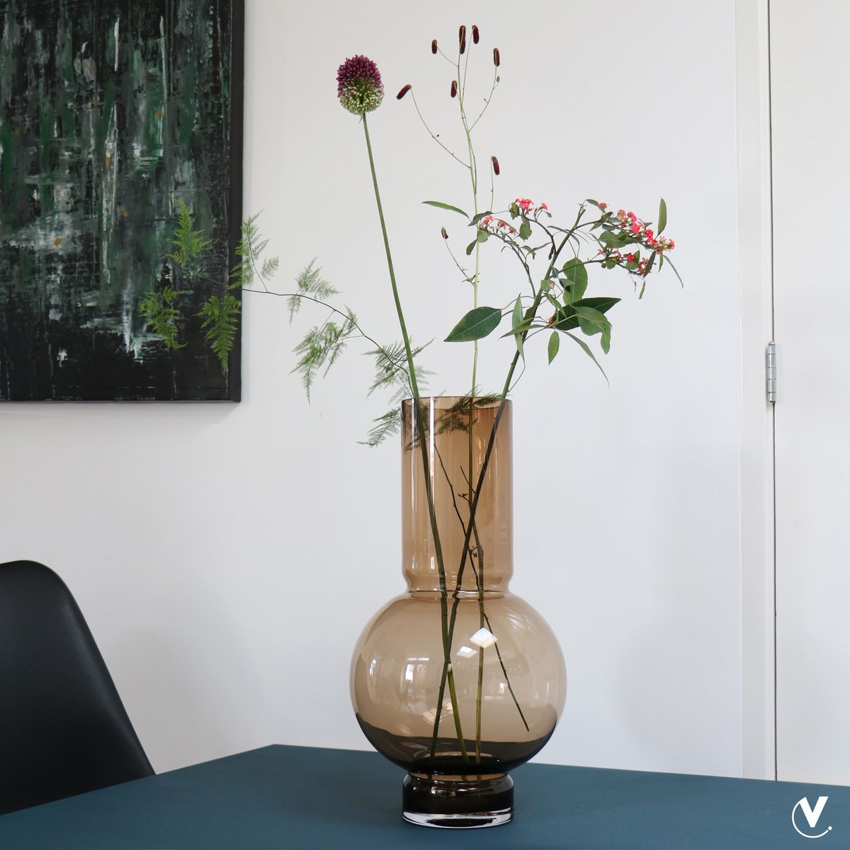 Vaas Sado big taupe Ø25 x H50 cm