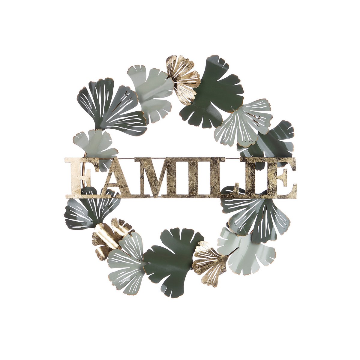 Metalen wandreliëf “Familie”