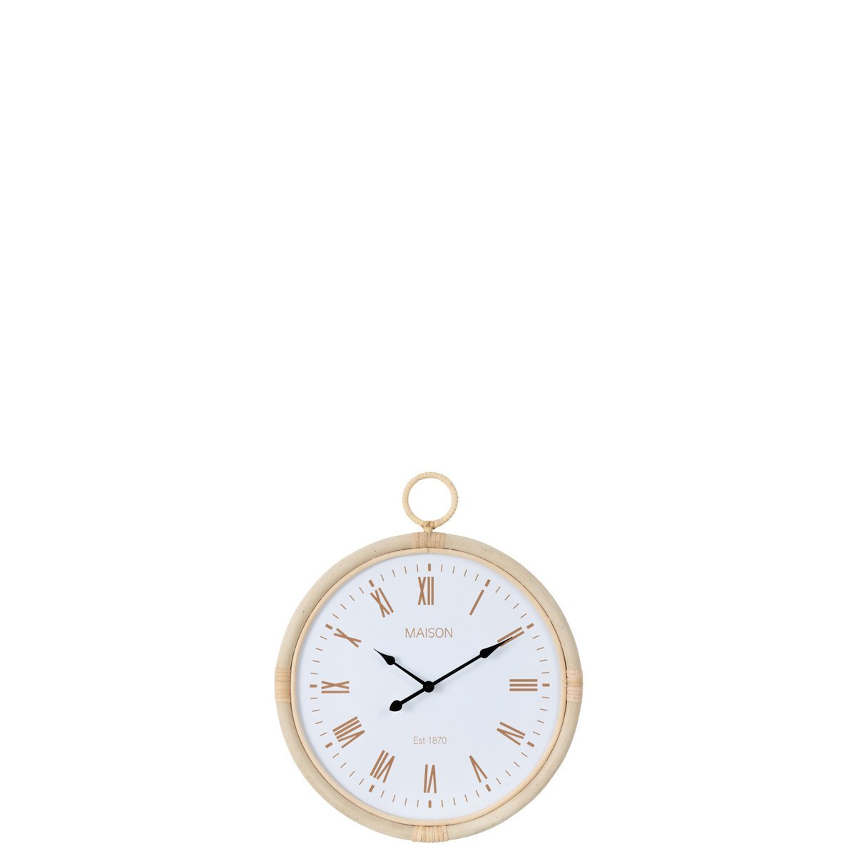 J-Line horloge Murale Kyr - rotin - naturel/blanc - small