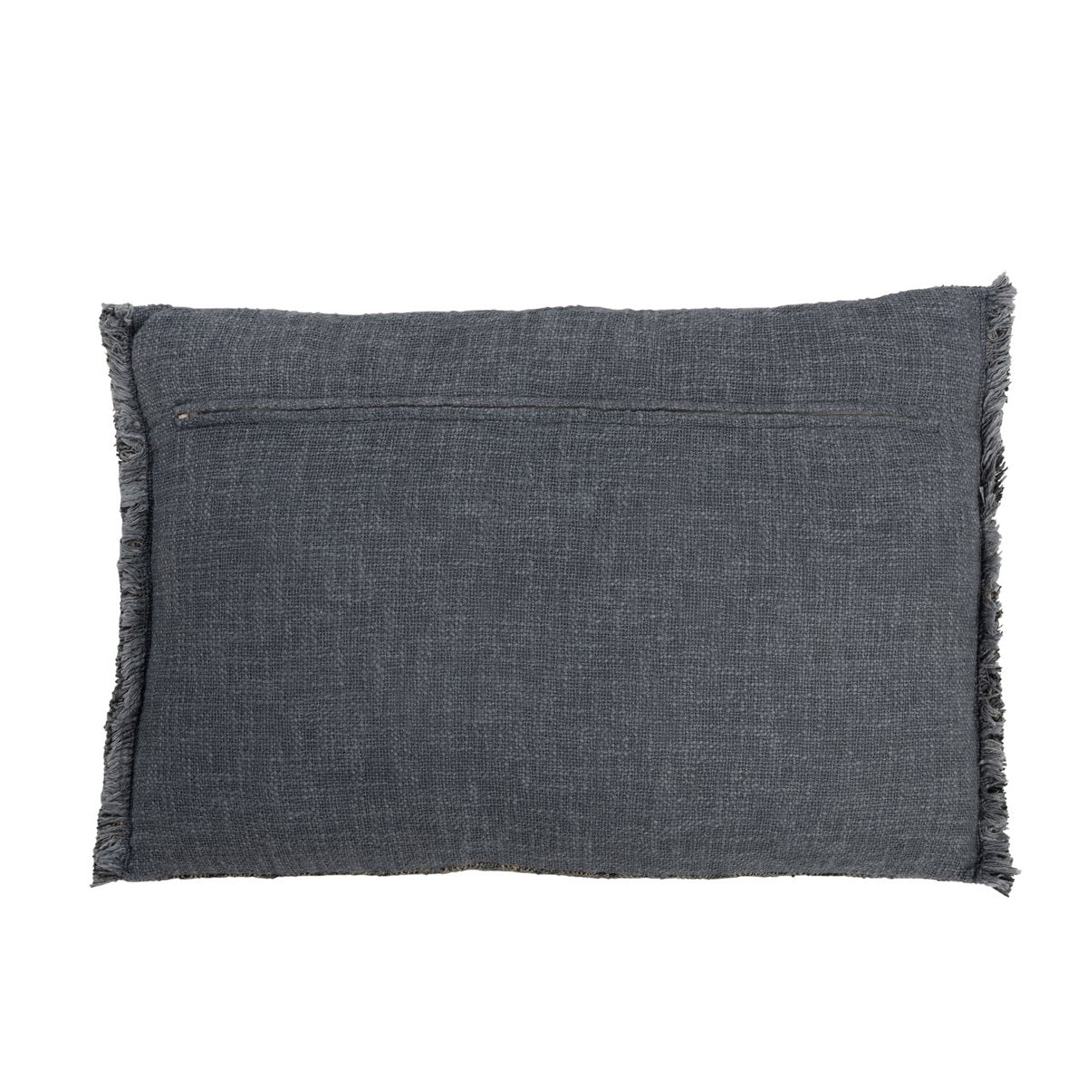 J-Line kussen Etnic Rechthoek - katoen - blauw/beige