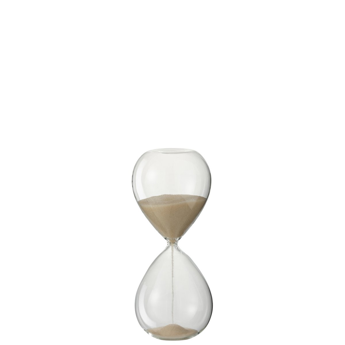 J-Line Zandloper Deco Glas/Zand Beige Small