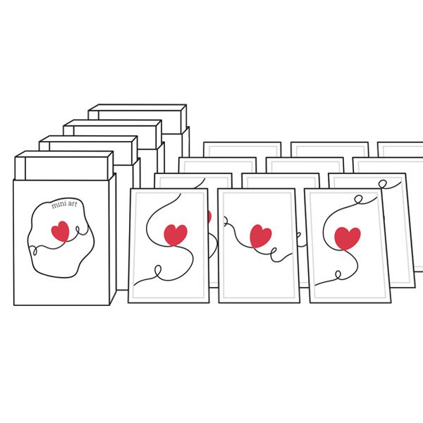 DIY Mini Art – Love Red (4 pcs)