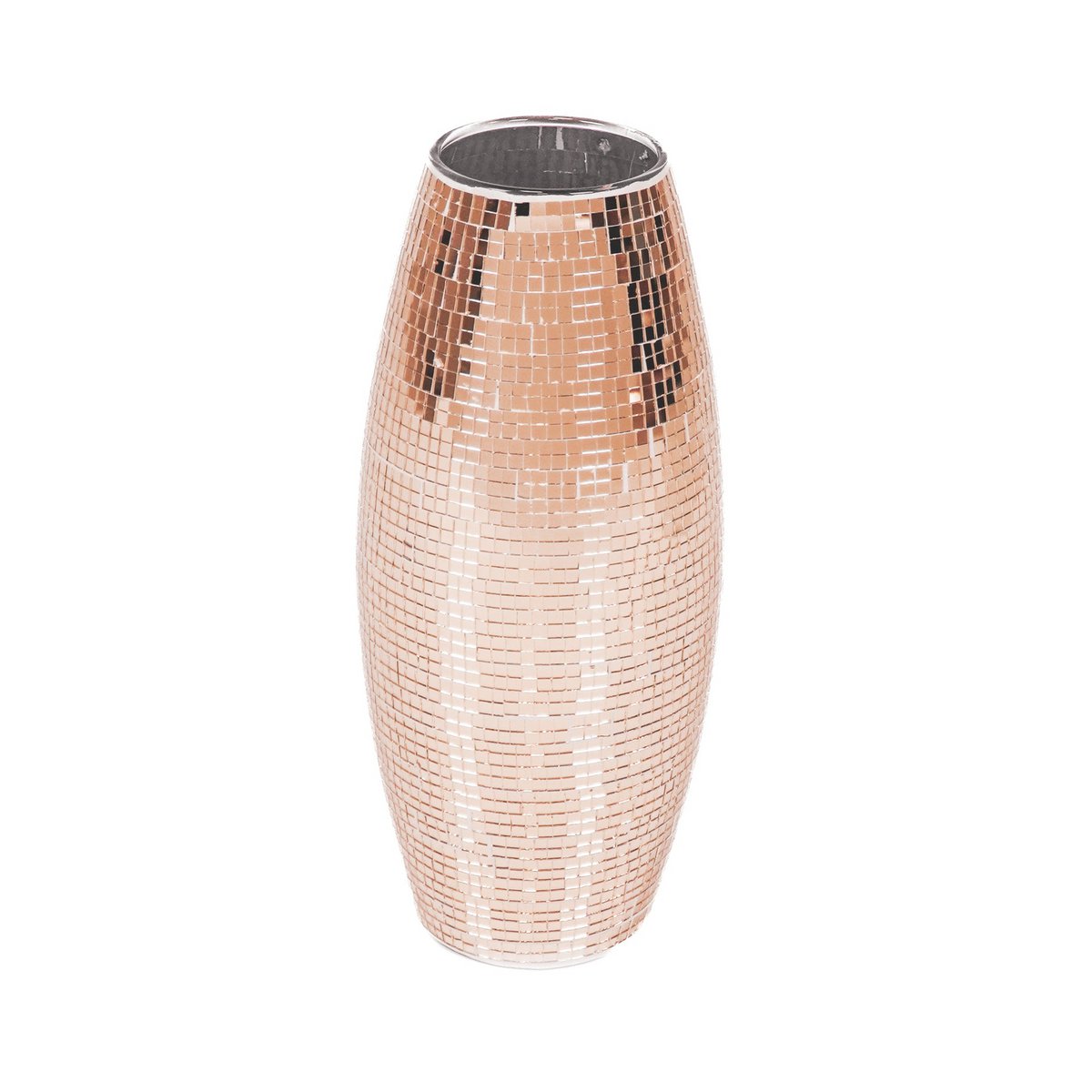 Vaas - Disco - Glas - Rosé Goud - 12,5x12,5x30cm