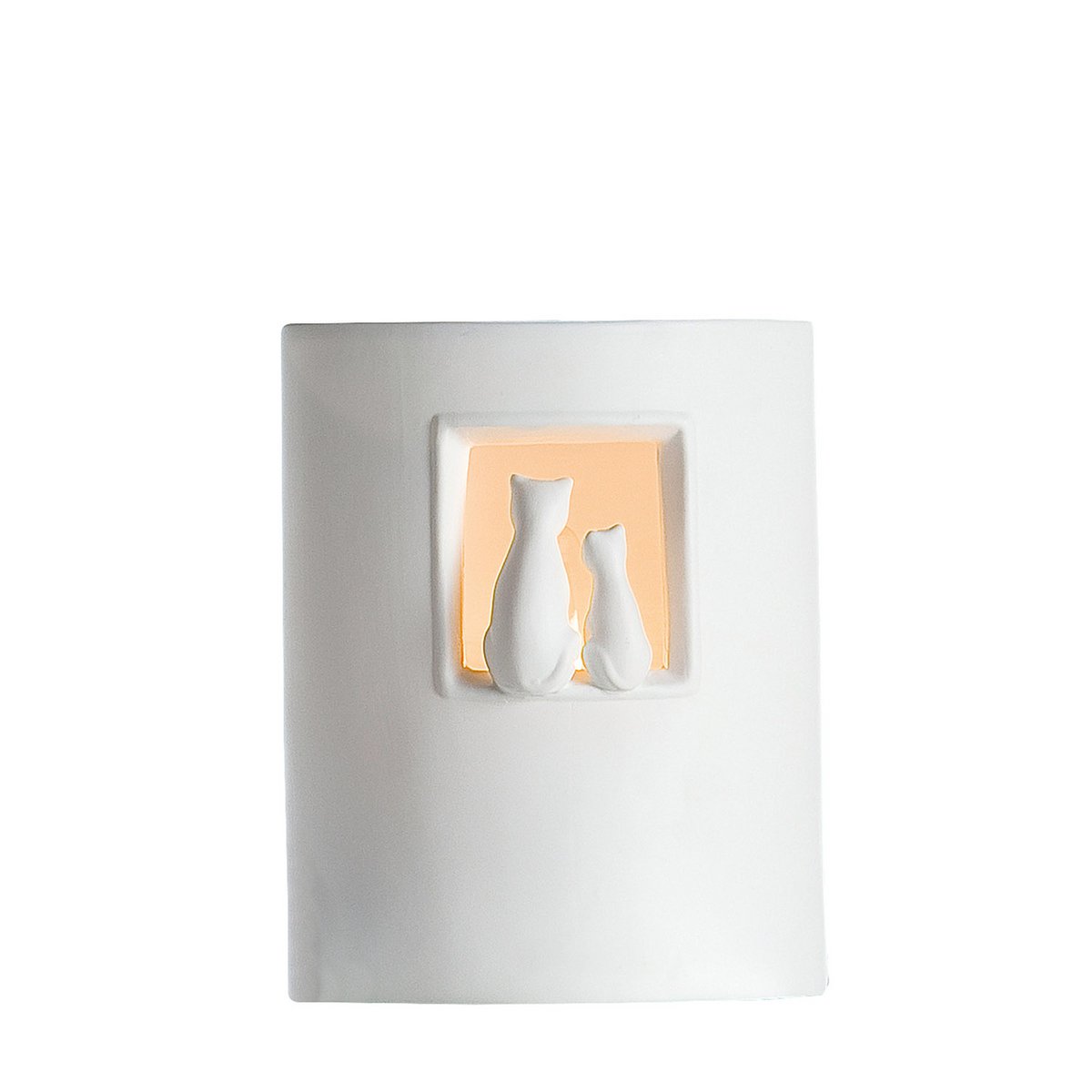 Porseleinen lamp "paar katten"