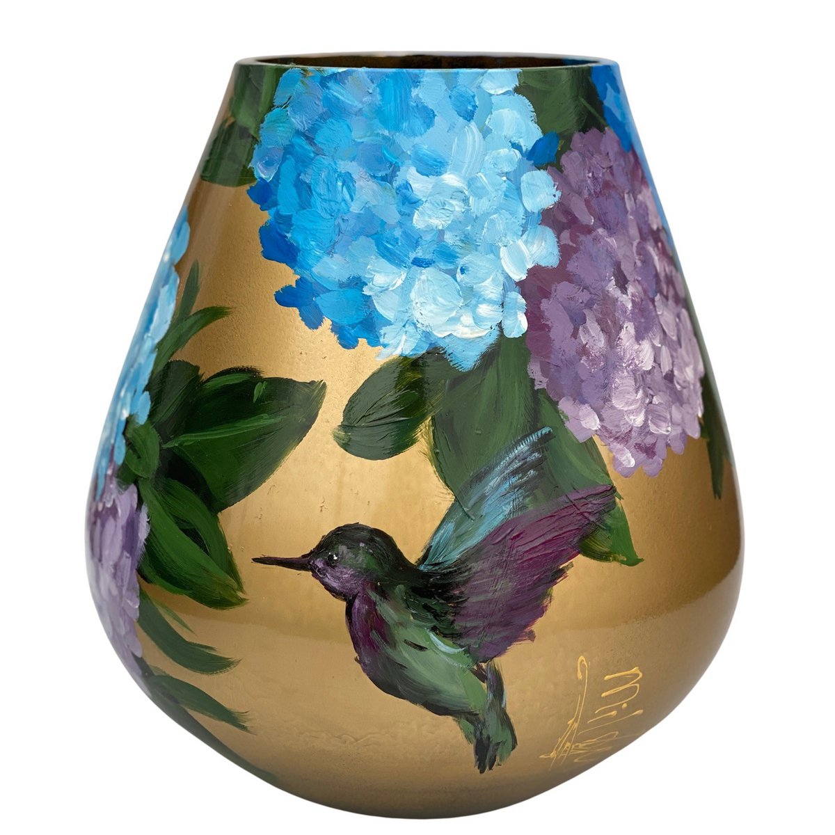 Vaas Tasman birds and flowers Ø26 x H28 cm