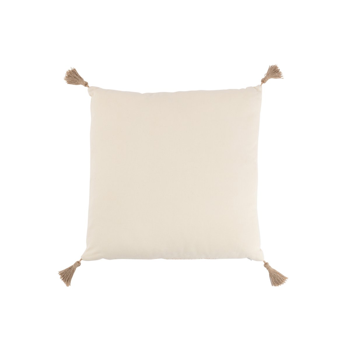 J-Line kussen Geweven Vierkant - polyester - beige