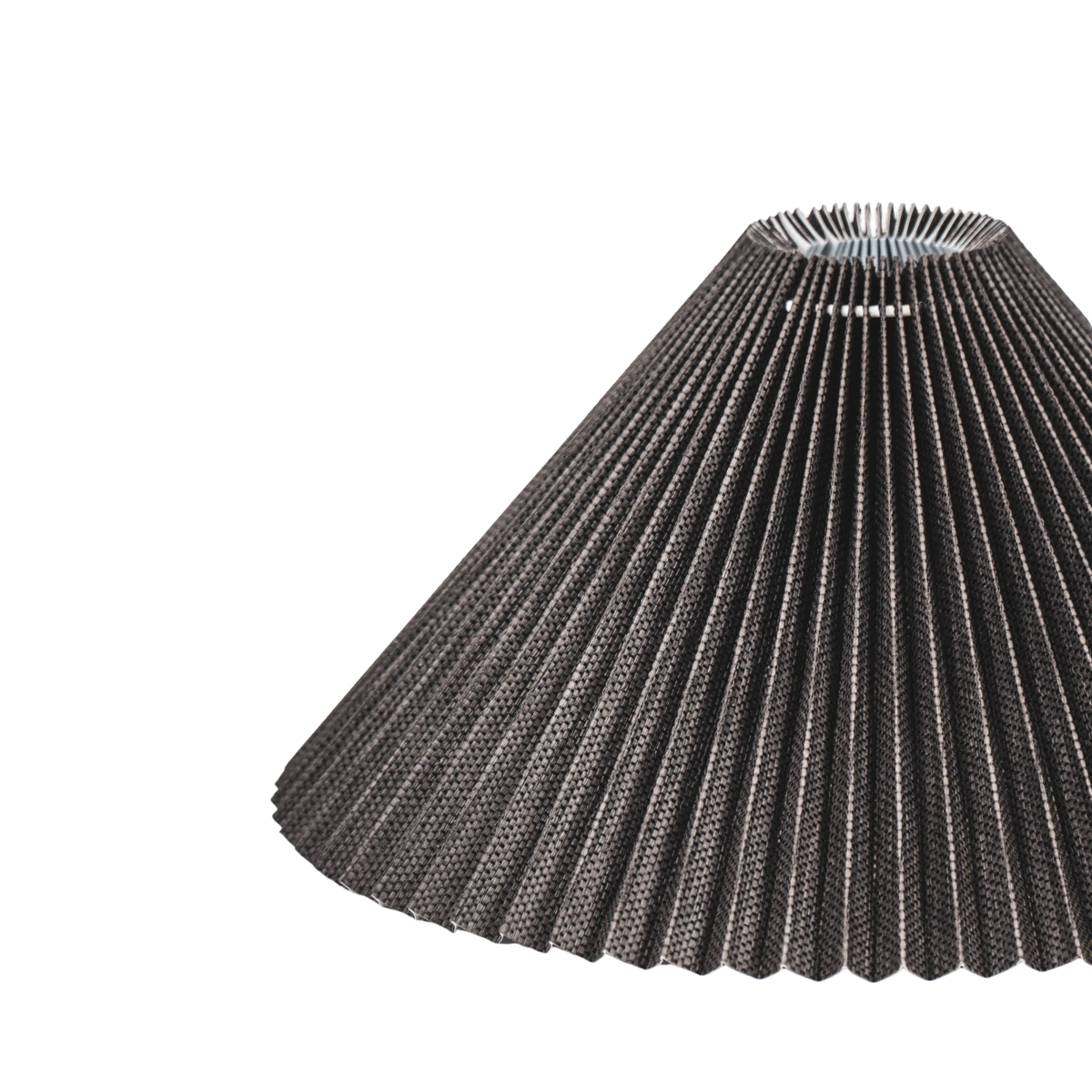 Lampenkap - Geplooid - Polyester - Zwart - 8x35x21cm