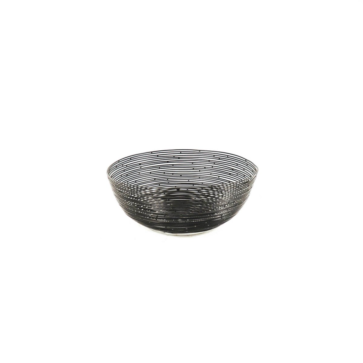 Kom - Bedraad Staal - Zwart - 26x26x10cm