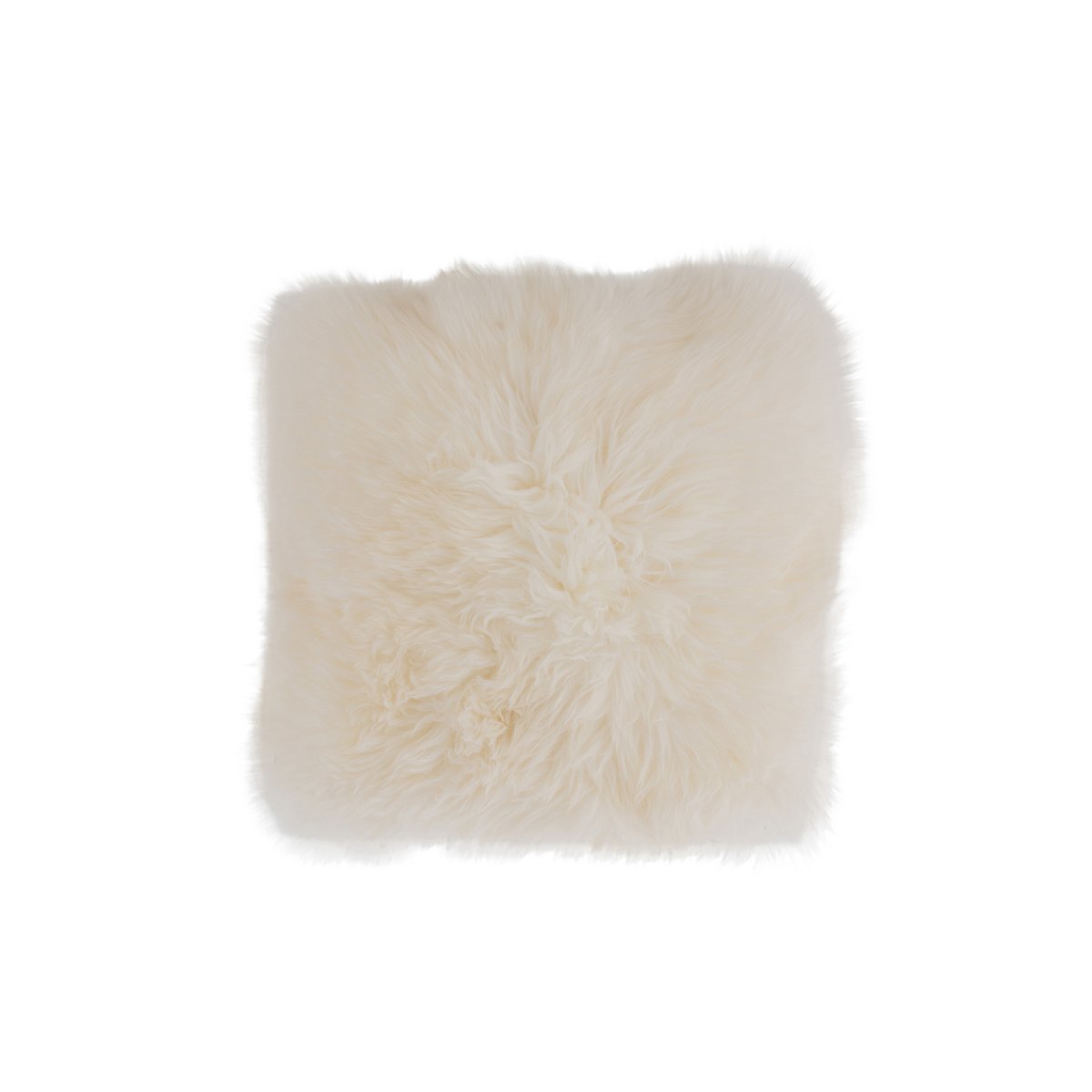 J-Line kussen Schapenvel Vierkant - polyester - wit