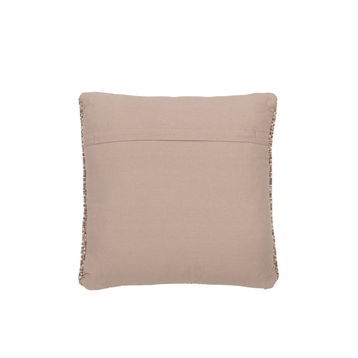 J-Line kussen Vierkanten Outdoor - polyester - bruin/wit