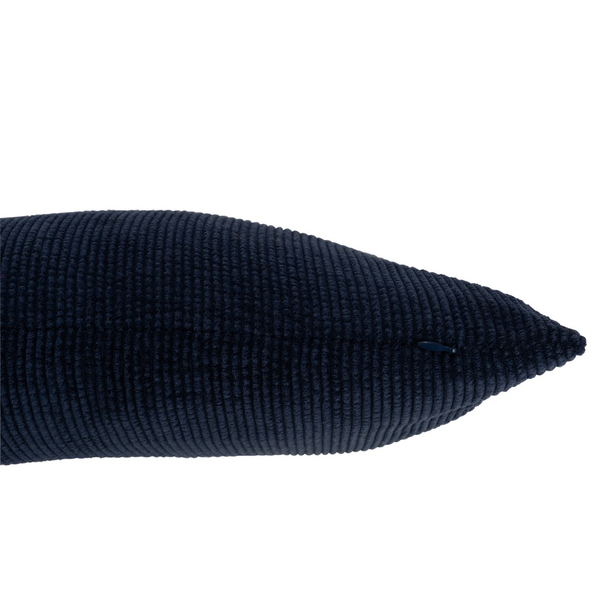 J-Line Kussen Rib Vierkant Velours - fluweel - blauw