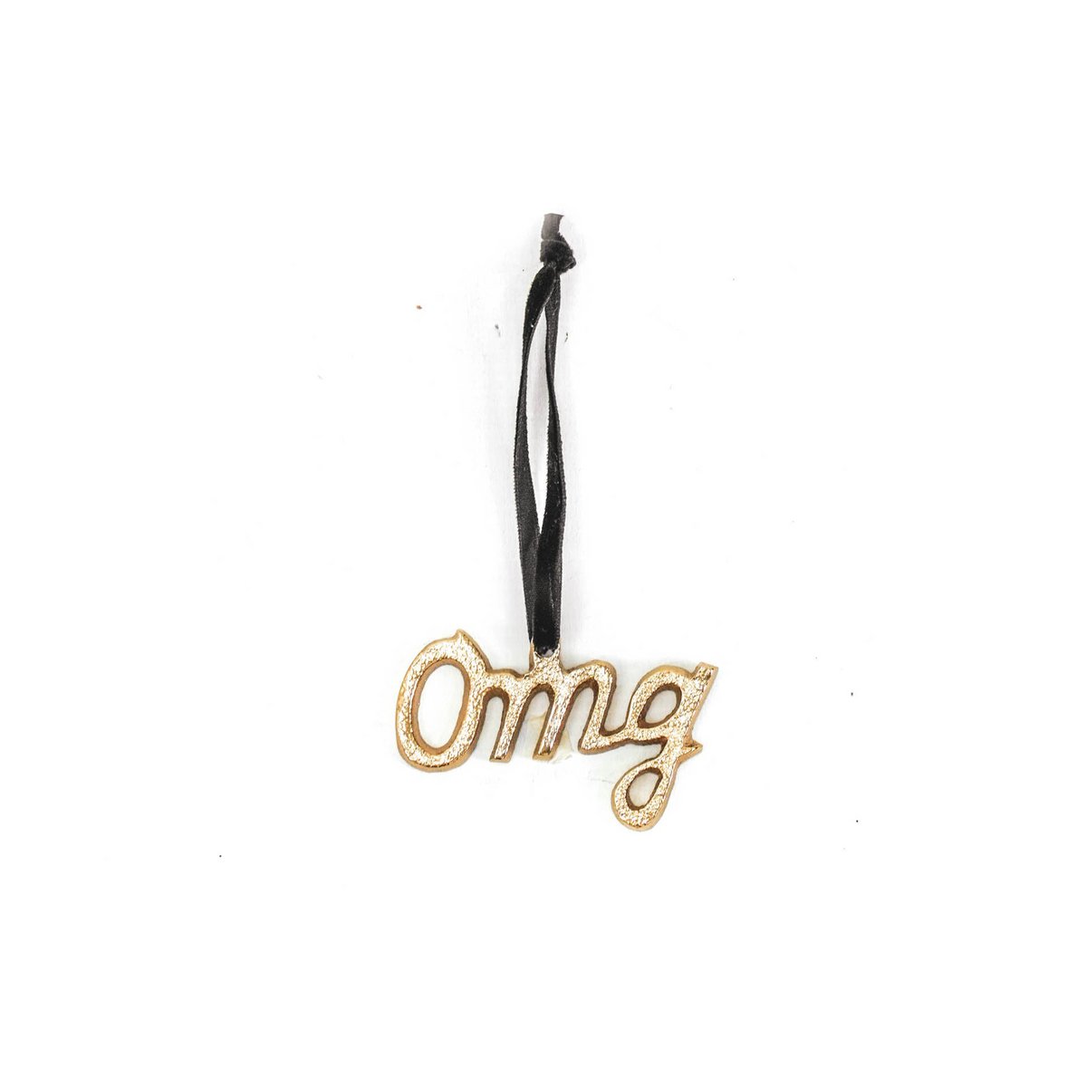 Teksthangers - Kerstmis - Metaal - Goud - OMG- Set 2 -8x0,5x5cm