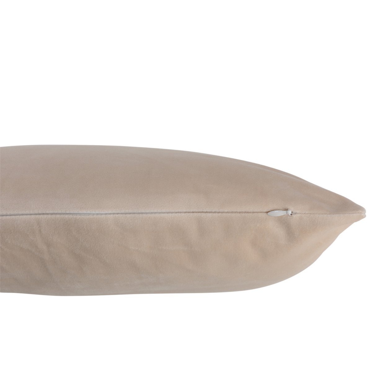 J-Line kussen Vierkant Velours - fluweel - creme