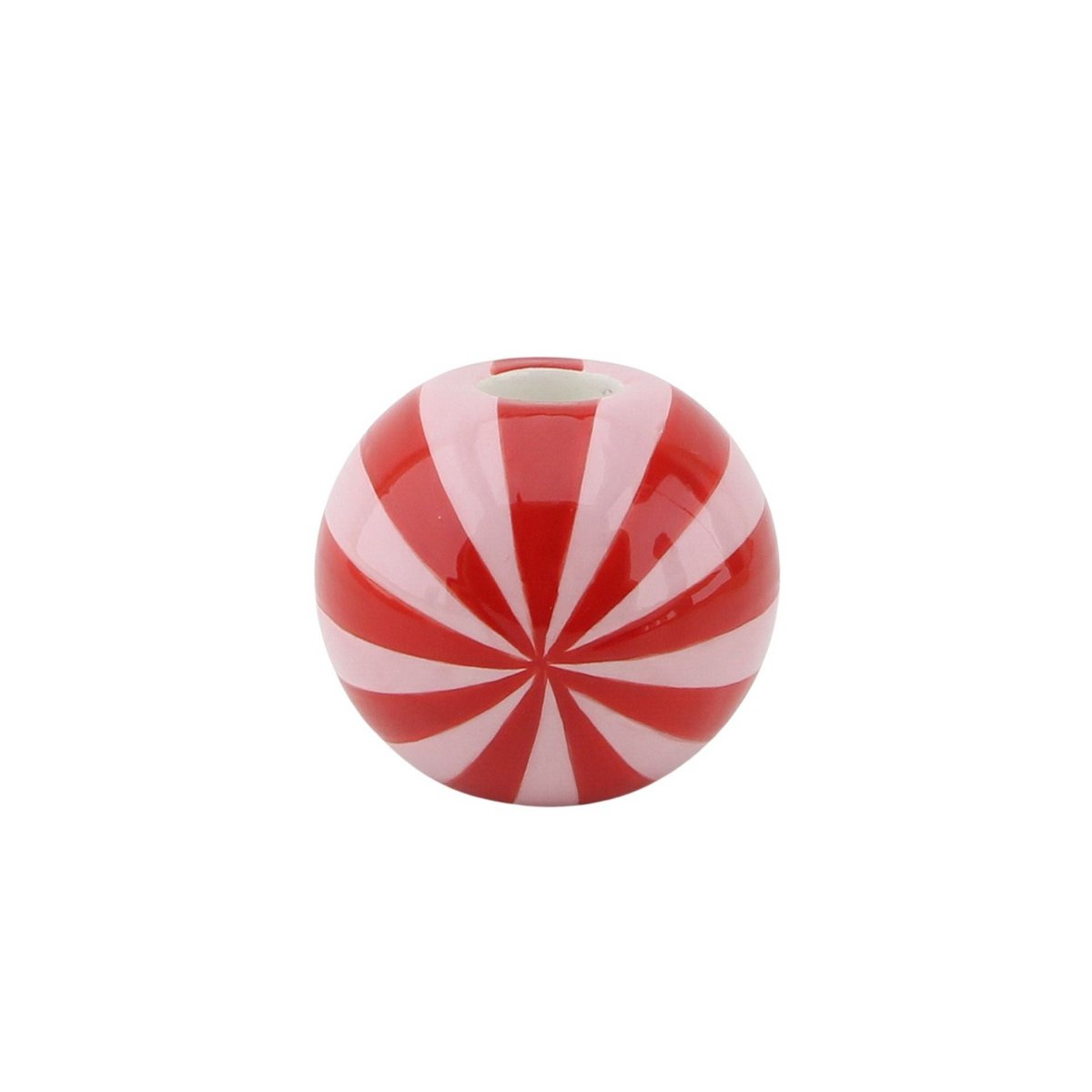 Kandelaar - Swirl - Dolomite - rood/roze - 10x10x10cm