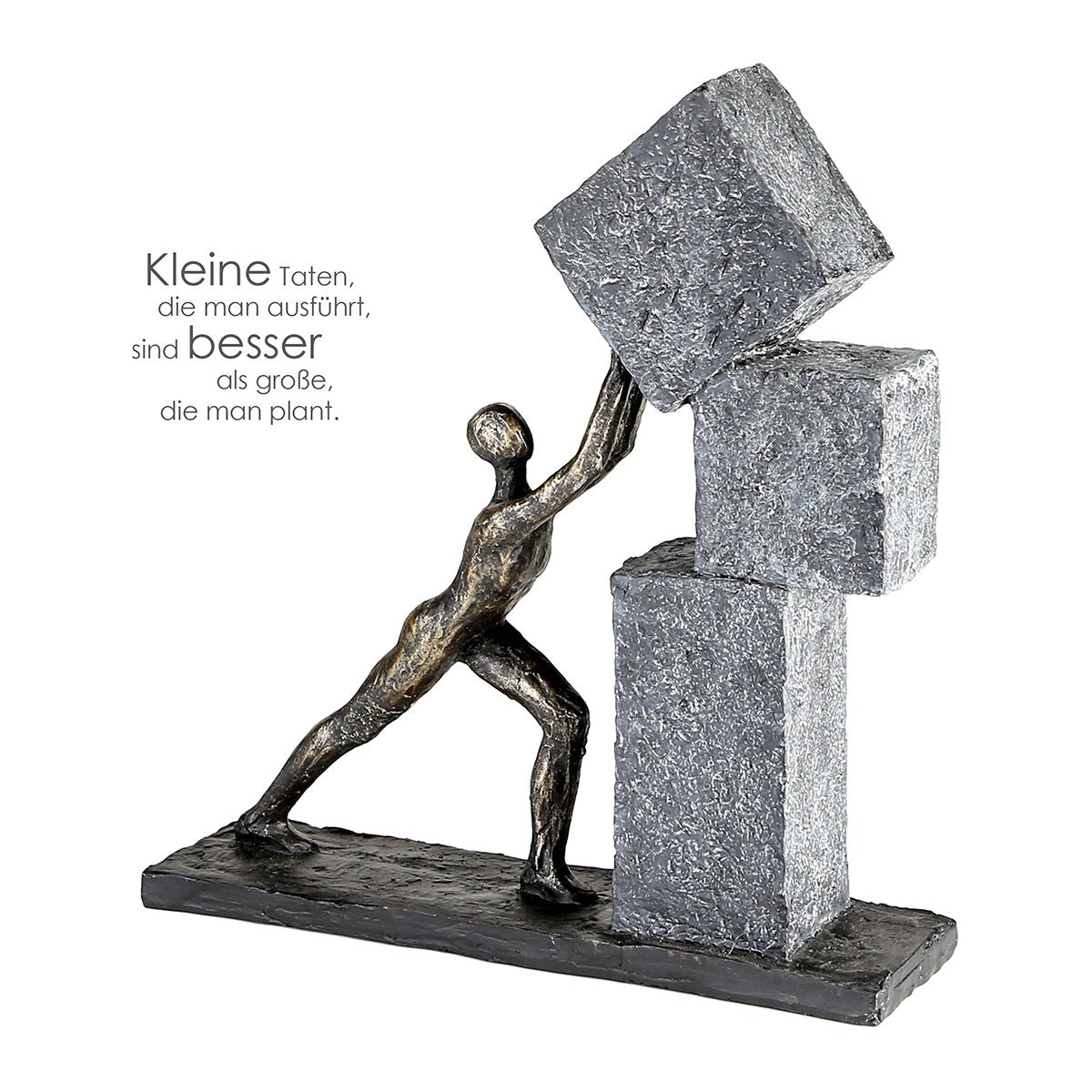 Polysculptuur "Stapelen" bronskleurig