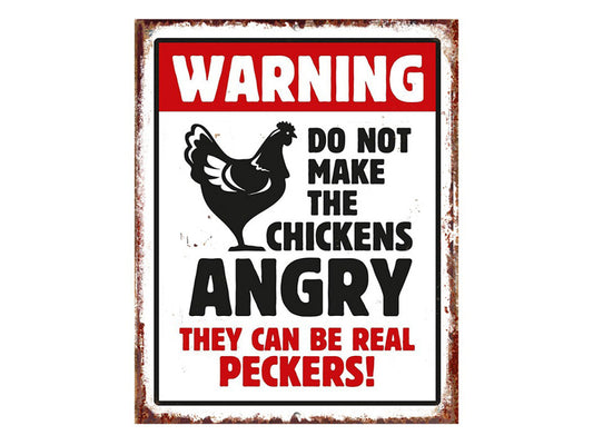 Tekstbord - DO NOT make the chicken ANGRY