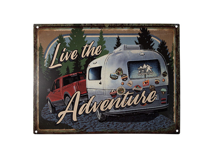 Tekstbord Live the adventure