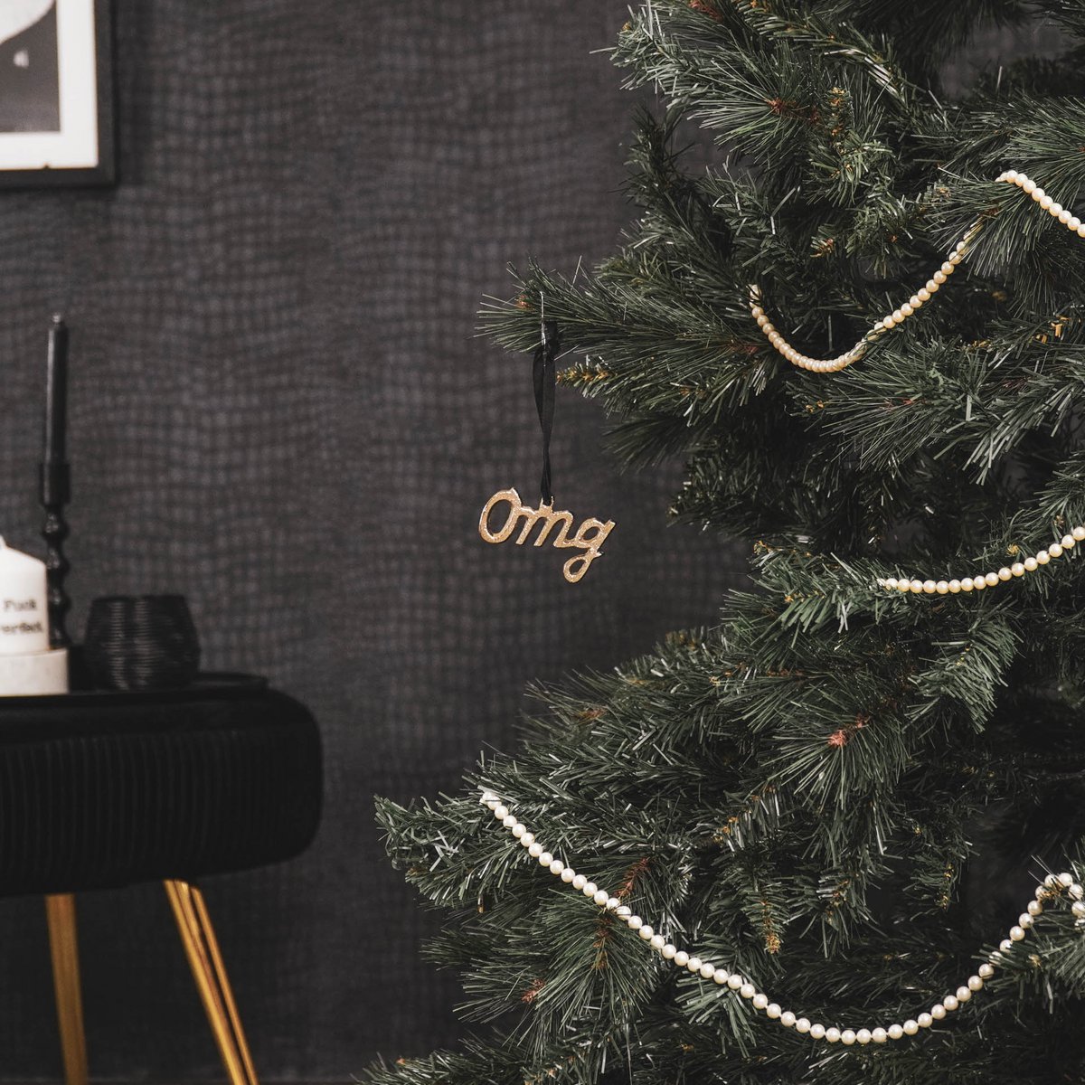 Teksthangers - Kerstmis - Metaal - Goud - OMG- Set 2 -8x0,5x5cm