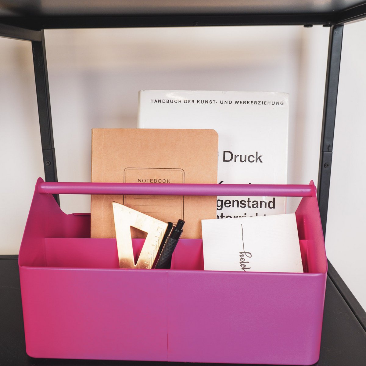 Lade - Organisator - Metaal - roze - 30x17x17cm