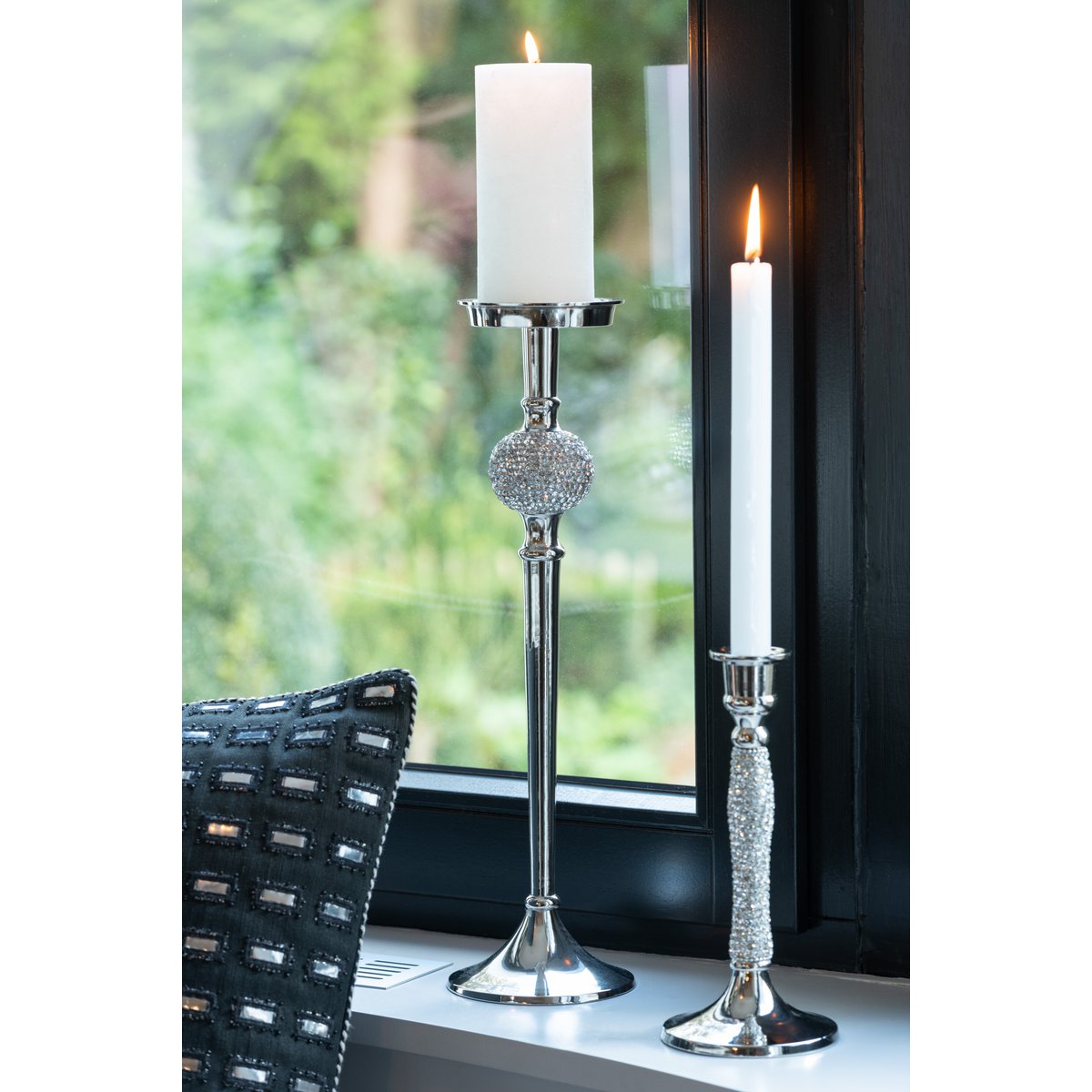 J-Line Kaarshouder - staal - zilver - large