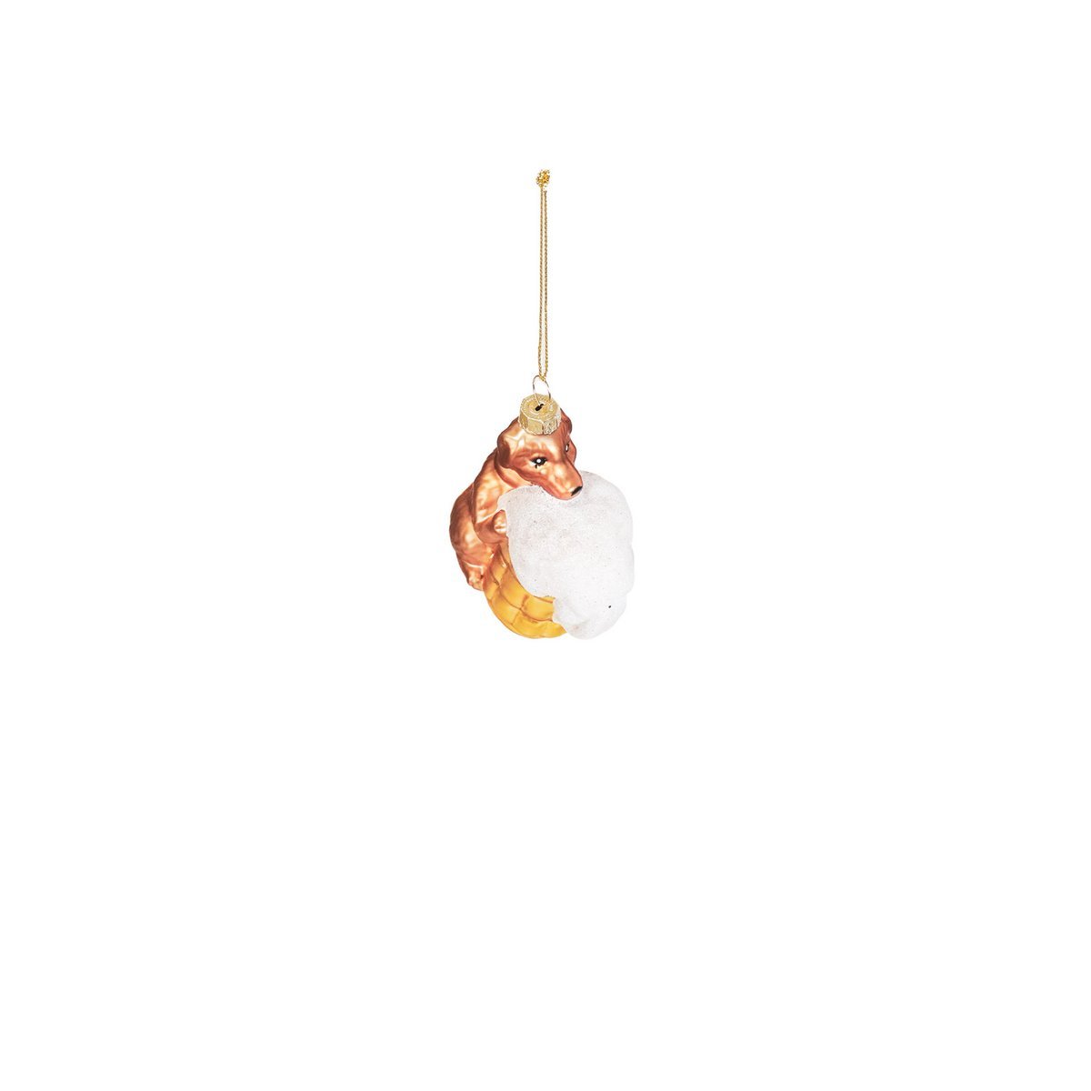 Ornament Kersthanger - Teckel - Glas - 6,5x3,5x8cm