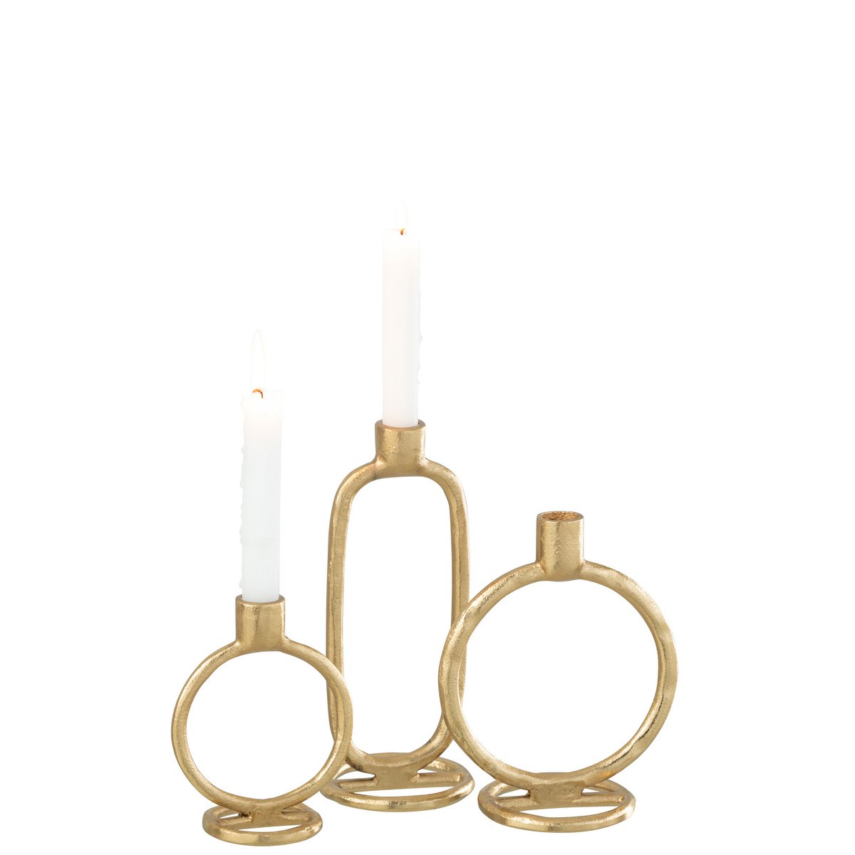 J-Line Kaarshouder Ring Aluminium Goud Large