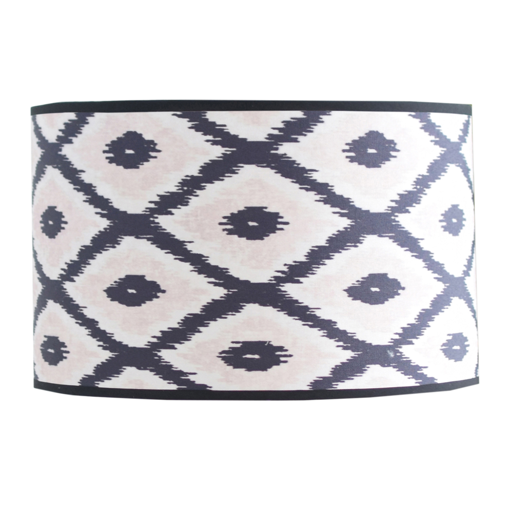 Housevitamin Lampenkap Kelim Print-Polyester- ZwartRoze
