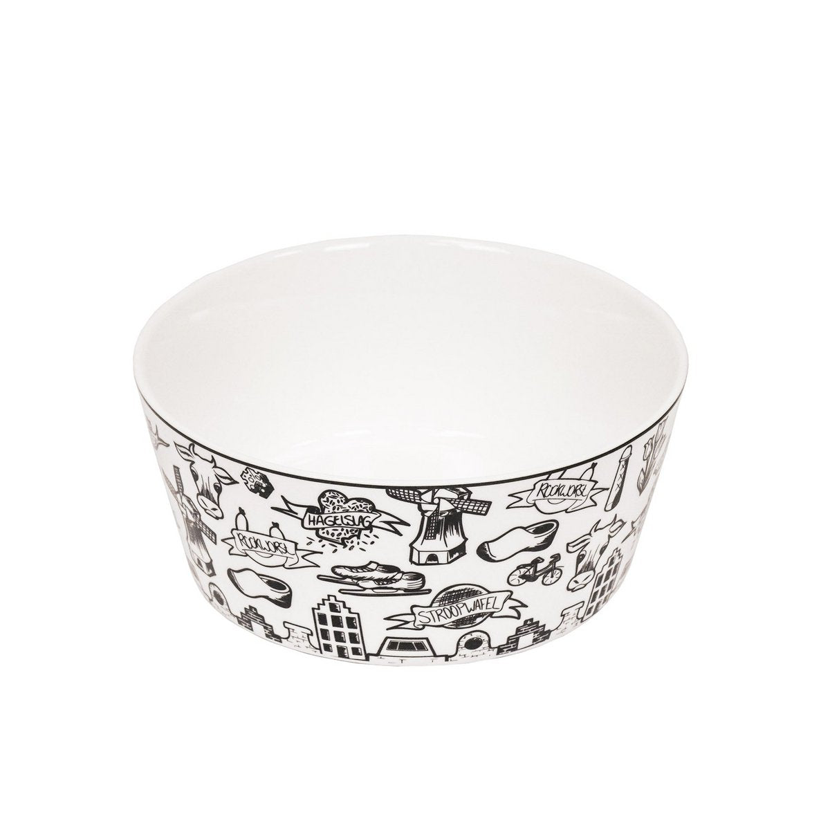 Kom - Hollands Zwart - Newbone China - 14,5x14,5x6cm