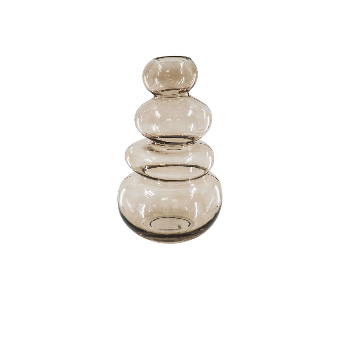 Vaas - Biologisch - Glas - Bruin - 16x14x27cm