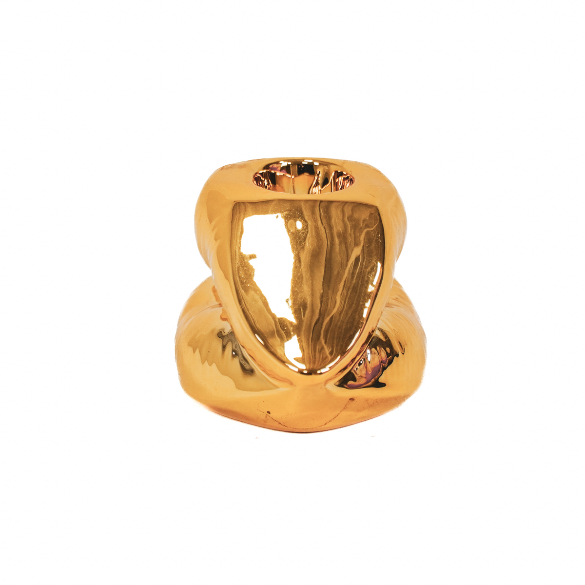Housevitamin Lips Don't Lie Kandelaar - Goud - 10,5x6,5x5,5cm