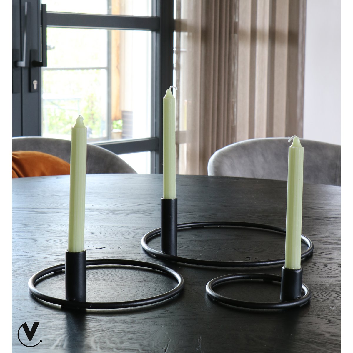 Rioja candle Ø30/20/16 x H15/10/5 cm - 3 stuks