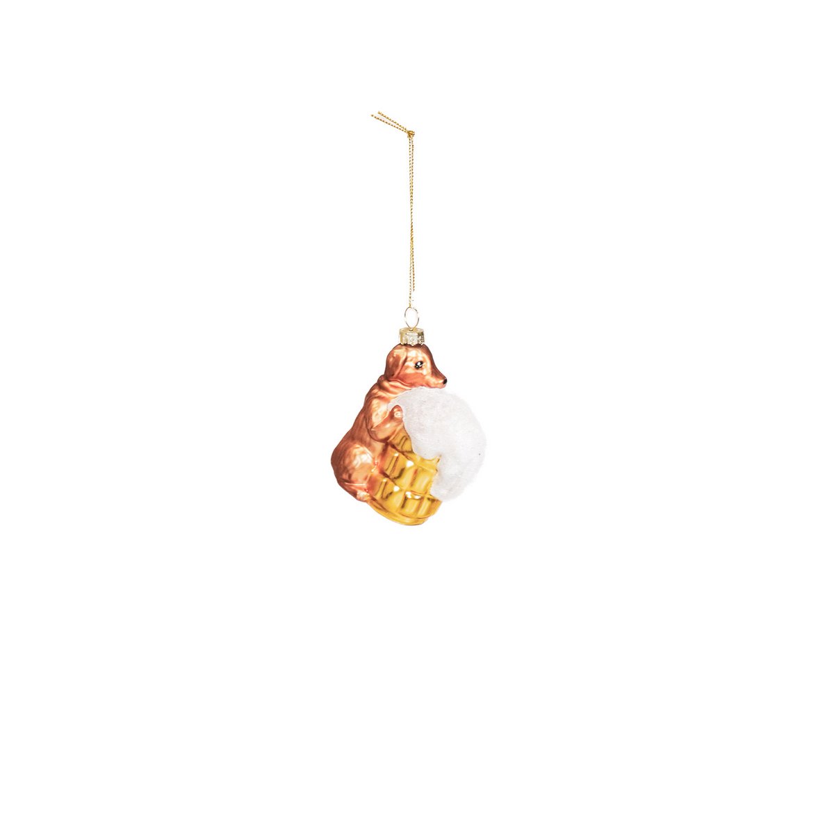 Ornament Kersthanger - Teckel - Glas - 6,5x3,5x8cm