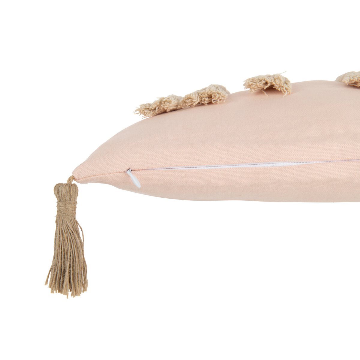 J-Line kussen Regenboog Vierkant - polyester - roze