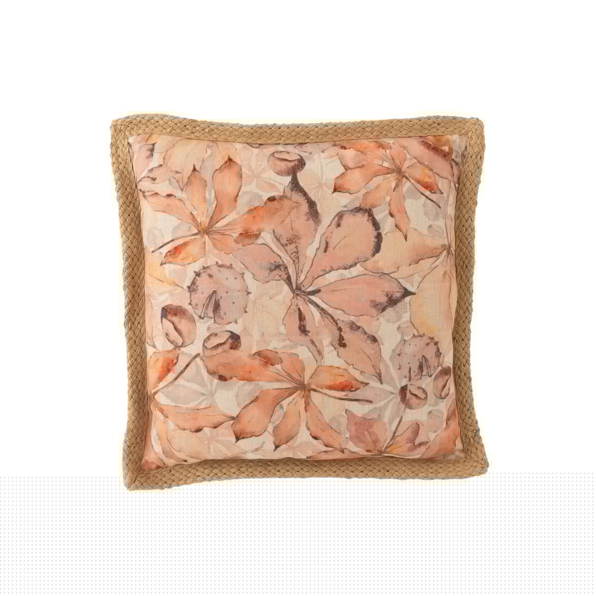 J-Line kussen Garden - polyyester - beige/groen