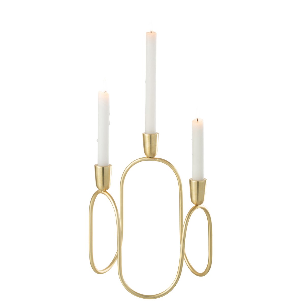 J-Line kandelaar Tryo - ijzer/aluminium - goud