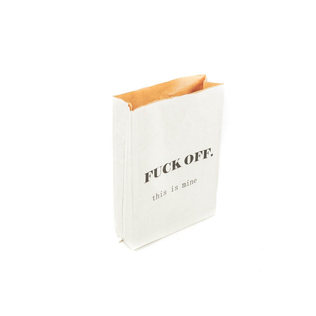 Opbergtas - Papier - Fuck Off - Wit - 13x13x17cm