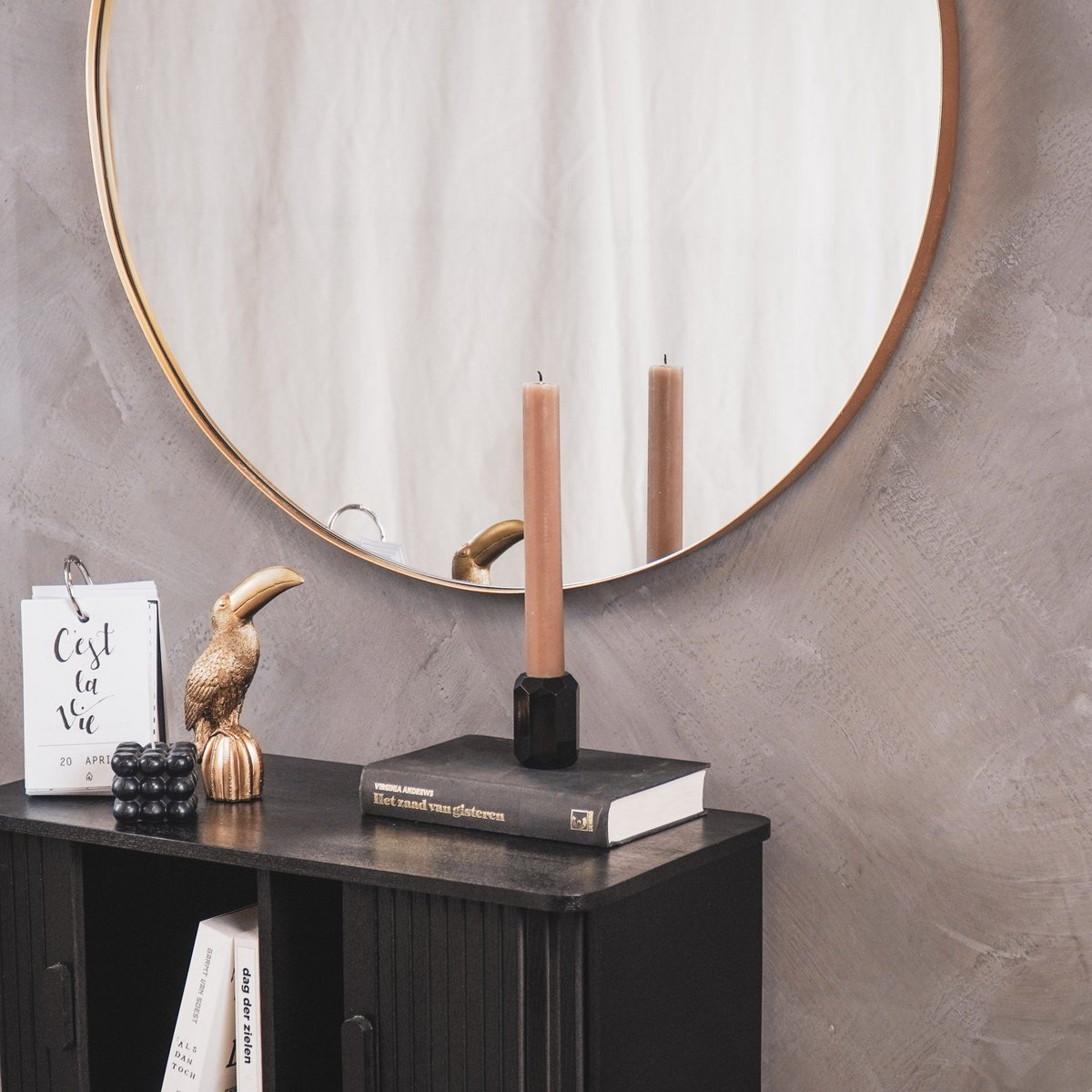 Tapers - Groot -XL-Wax- Taupe -Display 12 stuks - 3x25 cm