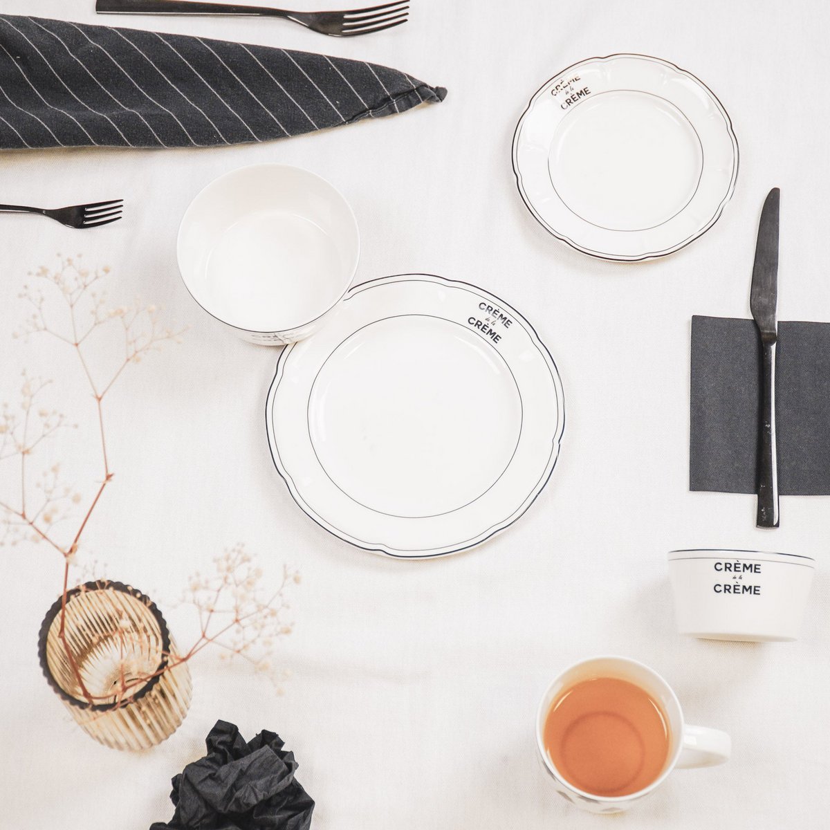 Bord - Creme de la Creme - Newbone China - 19,5x19,5x1,2cm