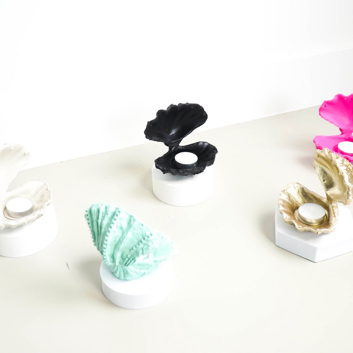 Ornament - Schelp/Oester - Polyresin - Zand - 12,5x11,5x12cm