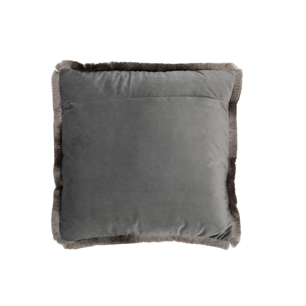 J-Line kussen Alpha Vierkant - polyester - grijs