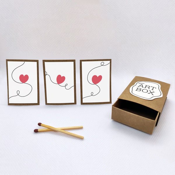 DIY Mini Art – Love Red (4 pcs)