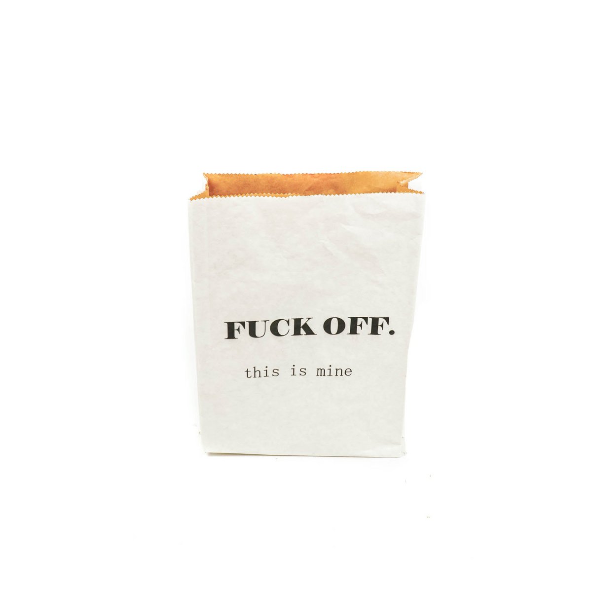 Opbergtas - Papier - Fuck Off - Wit - 13x13x17cm