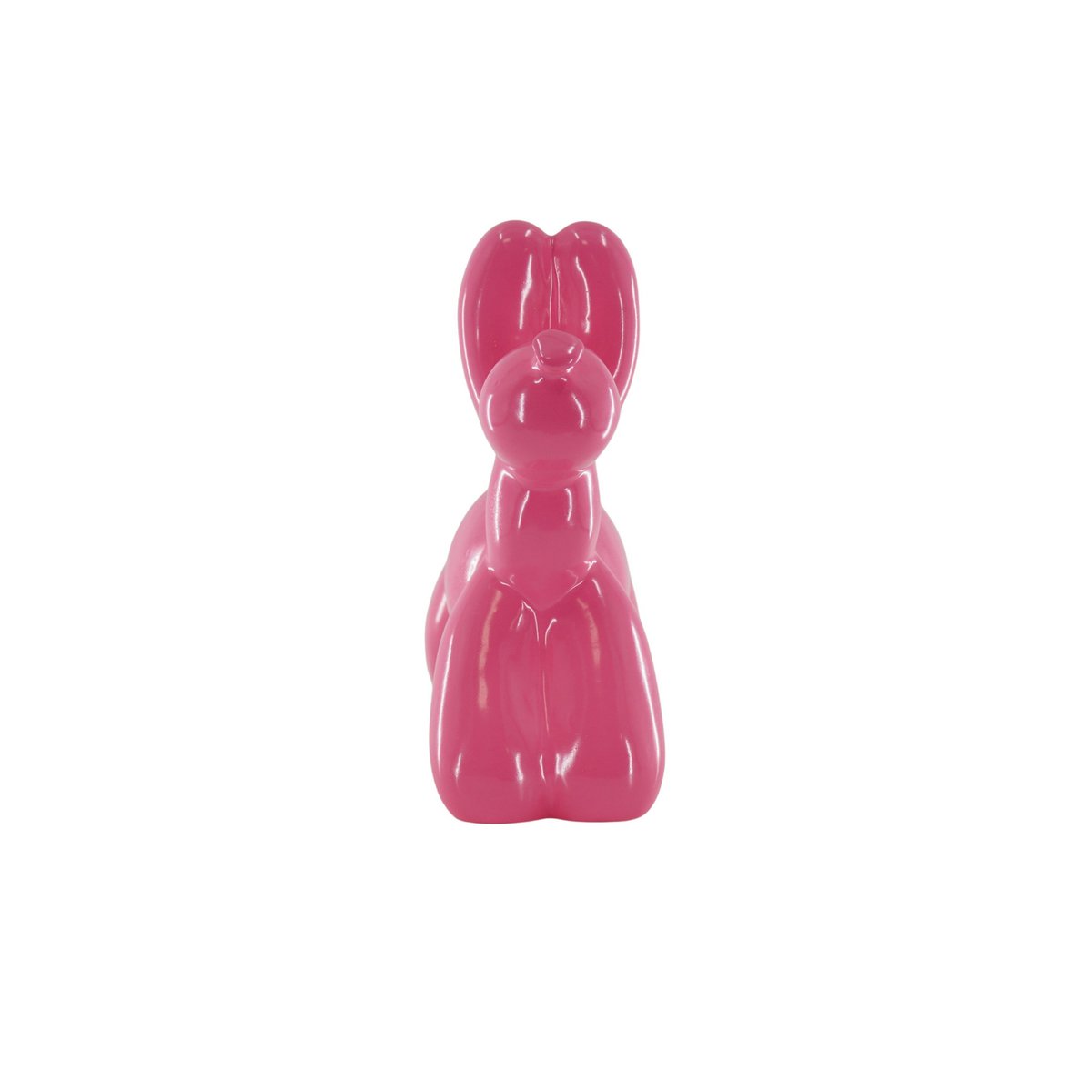 Ornament- Spaarpot Ballon Hond- Neon Roze-17x7x17cm
