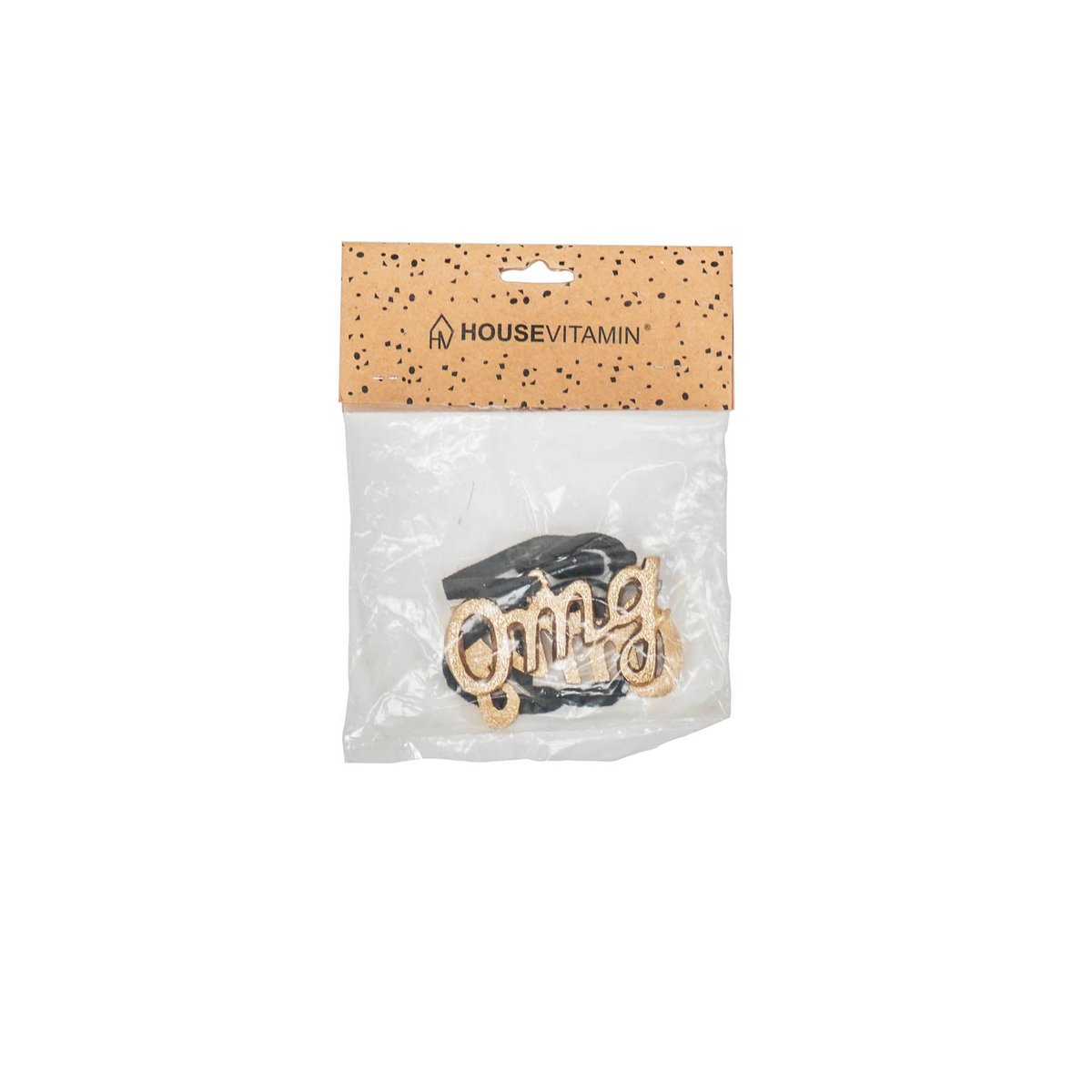Teksthangers - Kerstmis - Metaal - Goud - OMG- Set 2 -8x0,5x5cm