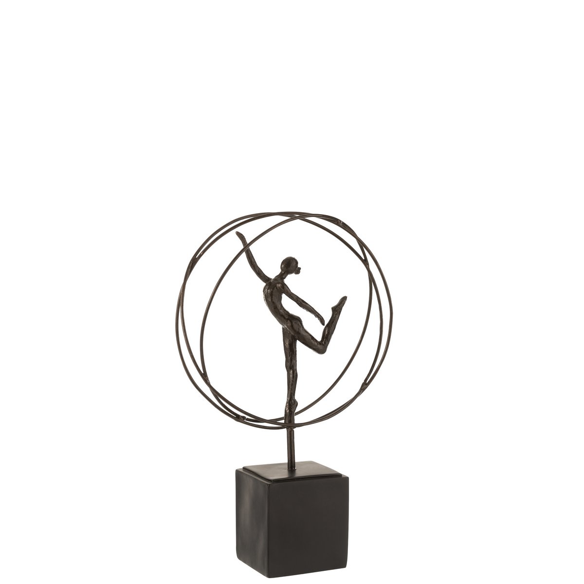 J-Line Gymnaste In Cirkel Poly Donkerbruin