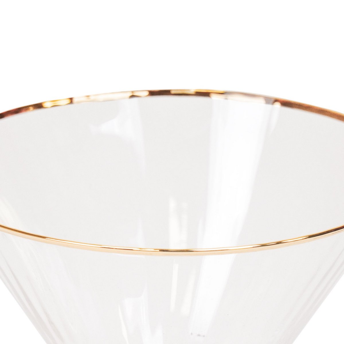 Glaswerk - Martiniglas - Helder/Goud - S2 - 12x12x18,5cm