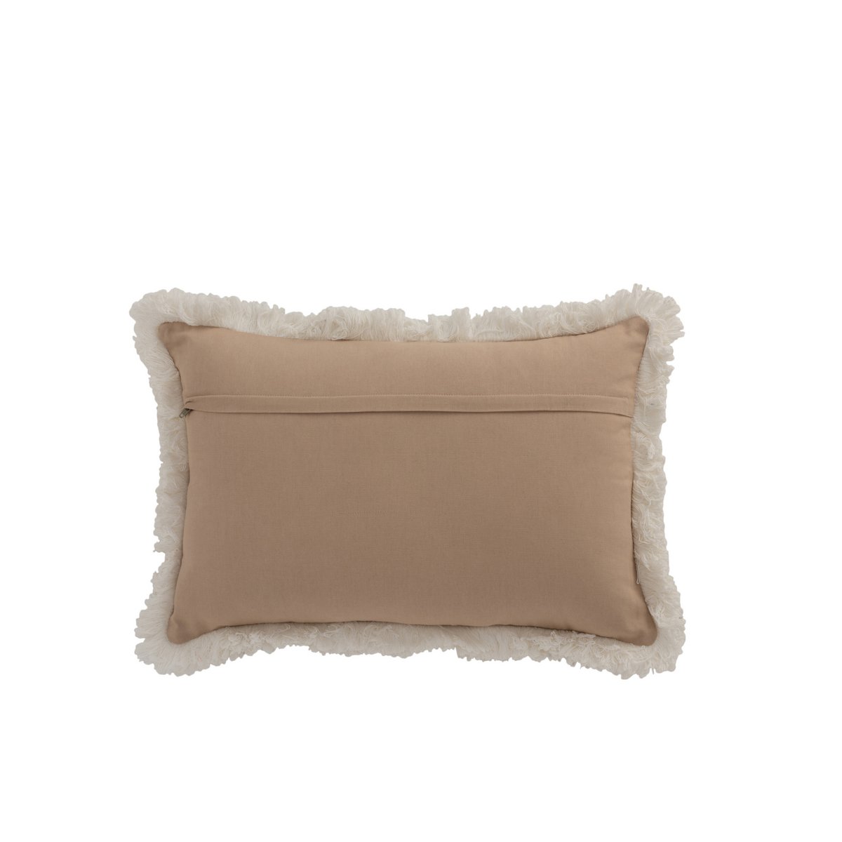 J-Line kussen Rechthoekig Patroon - jute - naturel/beige